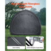 Bike Storage Tent, 4 to 5 Bikes, Outdoor Spacious Bike Storage Tent with Ventilated Window, Waterproof Fan-Shaped Bike Tent with High Strength Fiberglass & Double Door, Fit for Bicycle